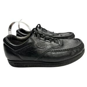 SAS PATHFINDER Handcrafted Black Pebbled Leather Moc Toe Shoes Men's US 12 M